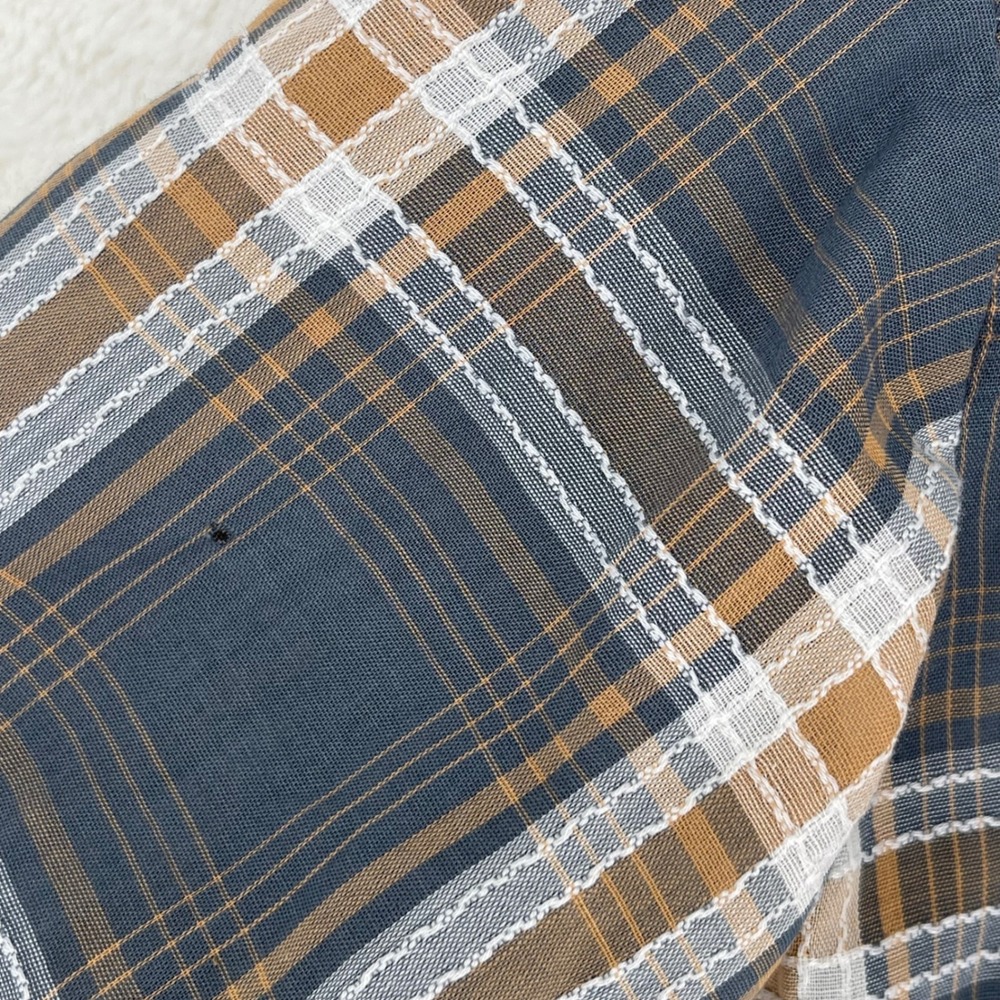 Vintage H Bar C California Ranchwear Western Pearl Snap Plaid Shirt Thrashed - Picture 8 of 12